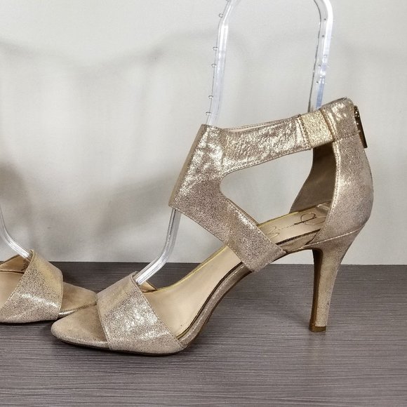 Jessica Simpson Mekos Open Toe Tress Sandals, Bronze, Womens Size 10 M / 40 - Picture 6 of 11